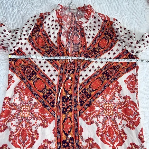 Free People Tunic Dress Women Small Magic Mystery Boho Flare Sleeve B15 - Picture 9 of 11